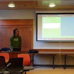 Image of Jermaine Giving Presentation on UI/UX