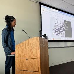 Jermaine presents resource slide for User Interface Design Presentation